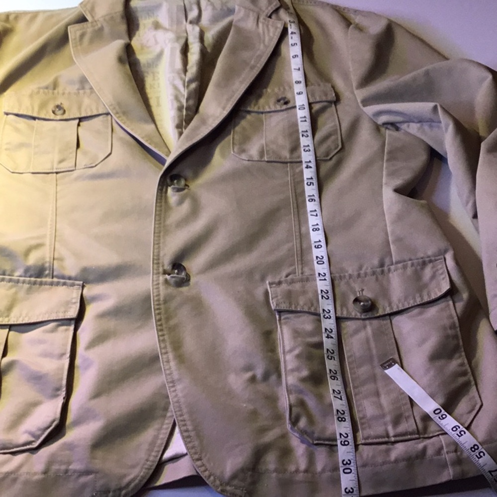 Life Khaki Safari Blazer Mens XL Multi Pocket - Picture 15 of 16